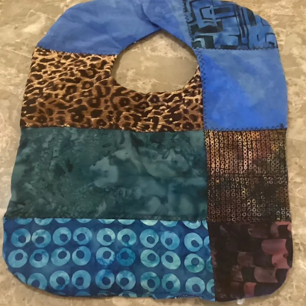 NWOT. Hand Crafted Quilted Reversible Baby Bib. $12 ea. or 3/$25